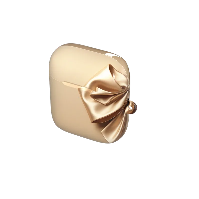 Champagne Satin Origami Bow Case