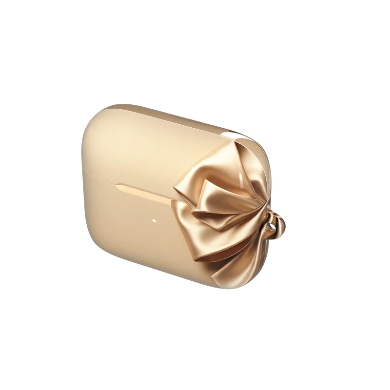 Champagne Satin Origami Bow Case