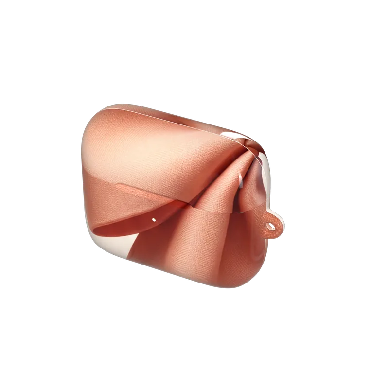 Peach Bow and Ribbon Print Design