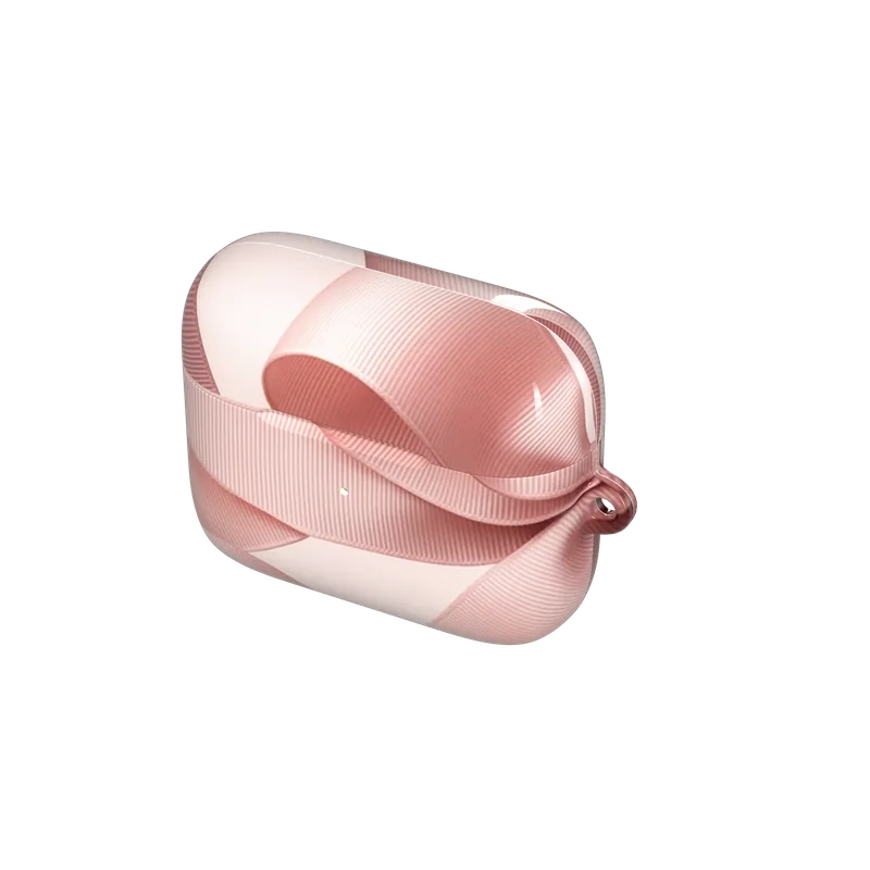 Blush Pink Ribbon Strap Bow case