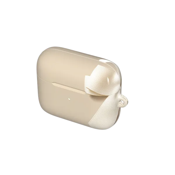 Ivory Ribbon Pearl Drop Bow Design Case