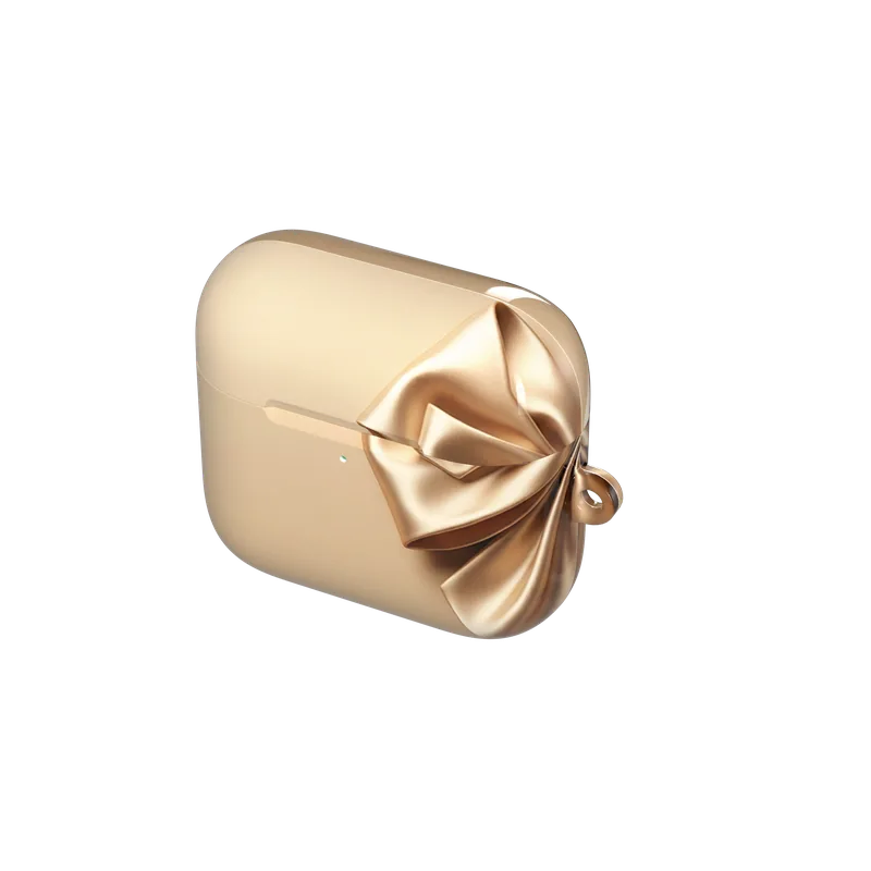 Champagne Satin Origami Bow Case