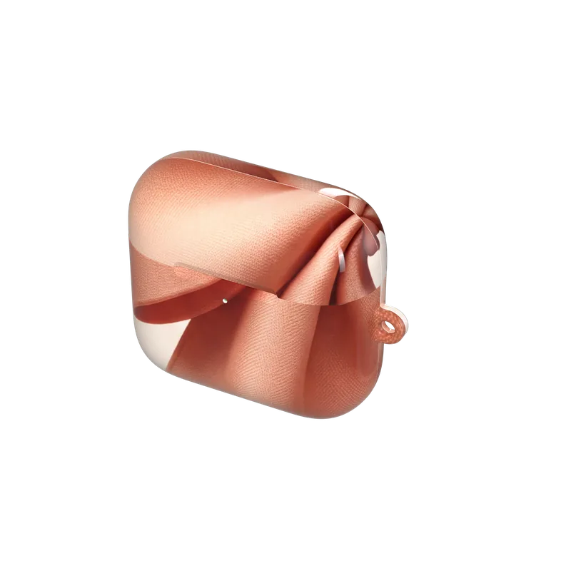 Peach Bow and Ribbon Print Design