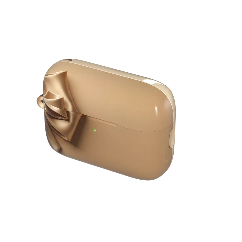Champagne Satin Origami Bow Case