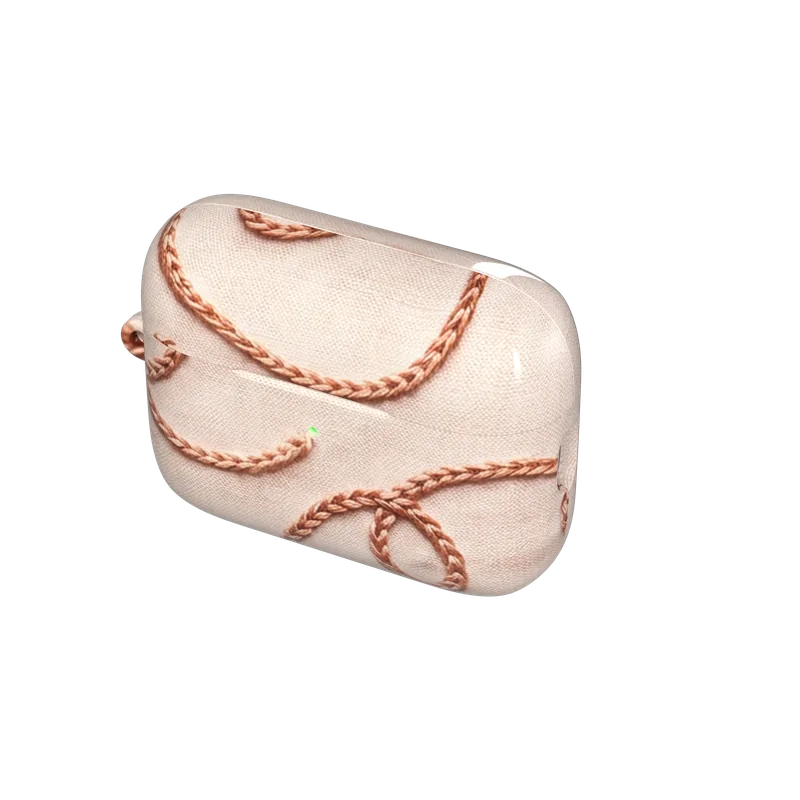 Rose Gold Chainstitch Vine Design case