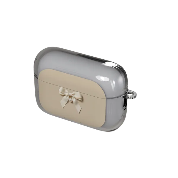 Ivory Ribbon Pearl Drop Bow Design Case