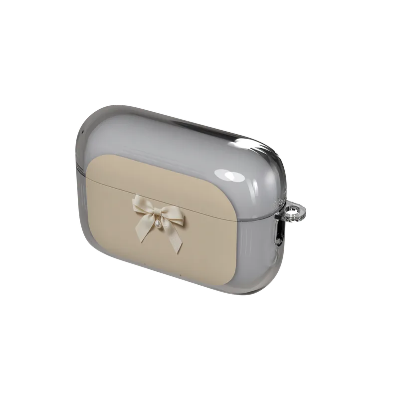Ivory Ribbon Pearl Drop Bow Case