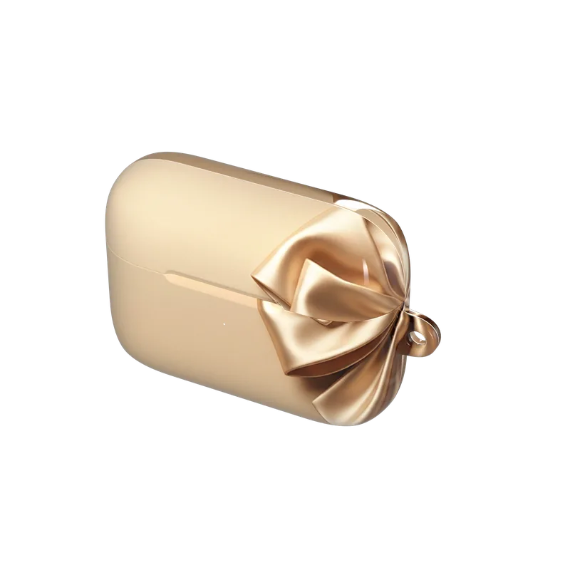 Champagne Satin Origami Bow Case