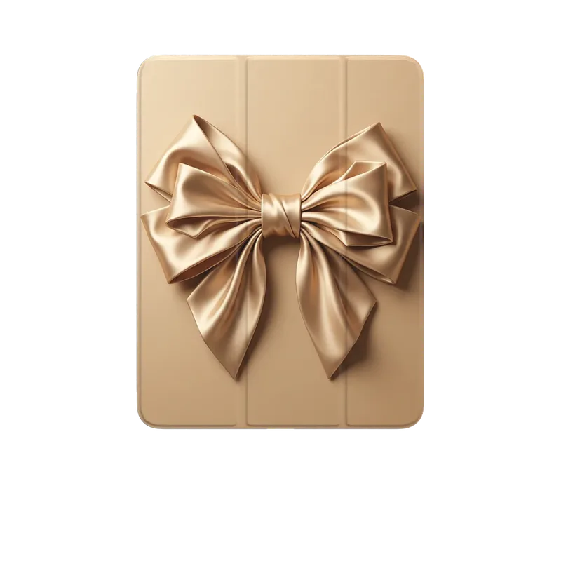 Champagne Satin Origami Bow Case
