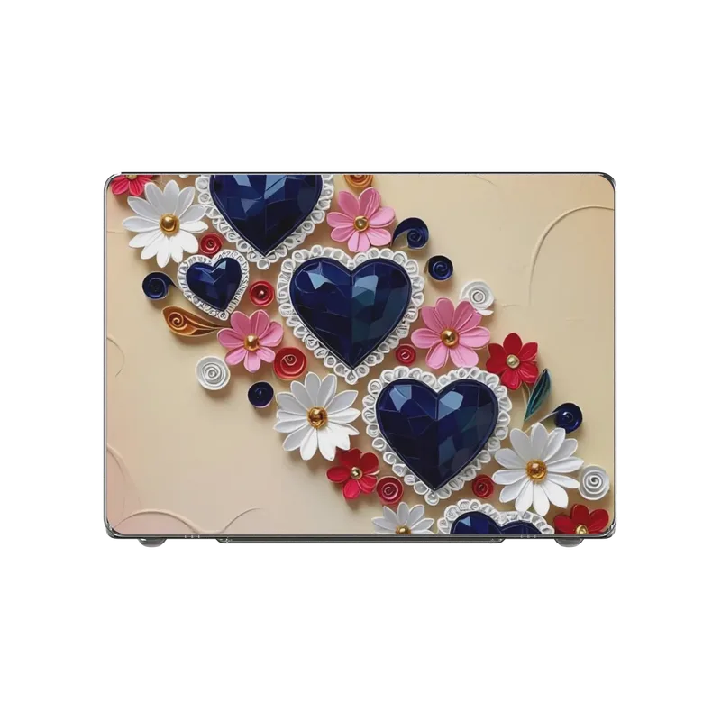 Jeweled Floral Heart Case