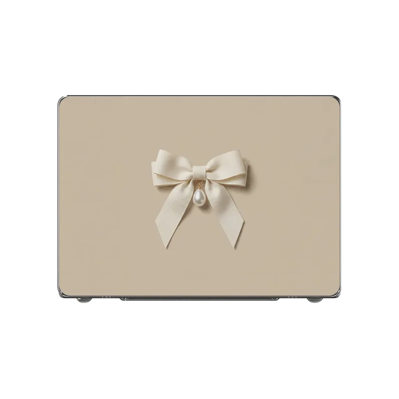 Ivory Ribbon Pearl Drop Bow Case