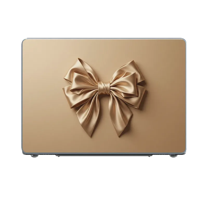 Champagne Satin Origami Bow Case