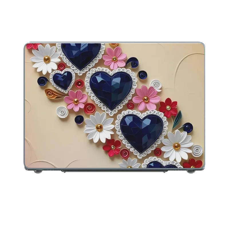 Jeweled Floral Heart Case