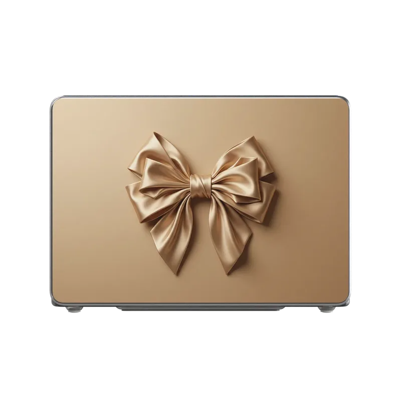 Champagne Satin Origami Bow Case