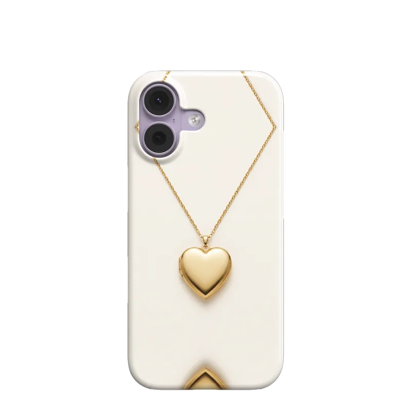 Gold Heart Locket Design case
